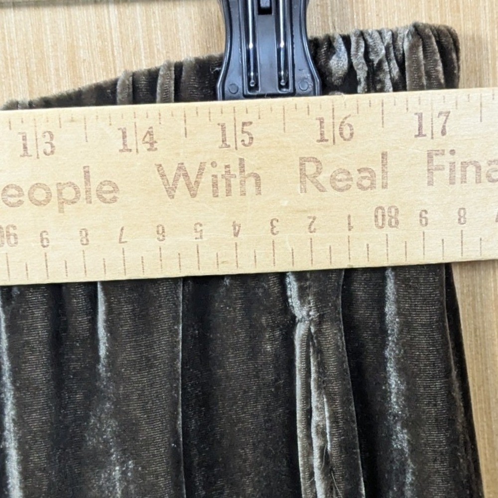 Eileen Fisher Wren Velvet Lantern Ankle Pant Womens Large Brown Silk Blend New - Picture 7 of 12